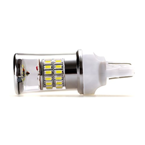 iDlumina 7443 7444 W21/5W 12V 24V White 6500K LED Car Light Bulb 48X3014SMD Turn Signal Brake Back Up Tail Light (Pack of 2)