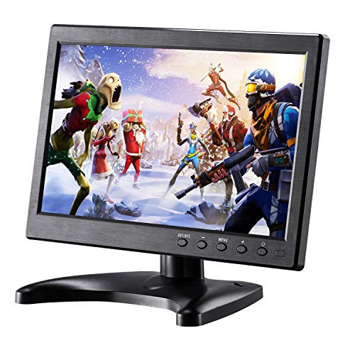 Kalesmart 10.1 inch Small Computer Monitor HD 1024x600 with HDMI VGA BNC Port, Raspberry pi Display Screen Monitor, Video HDMI Monitor - Build with Speakers, Remote