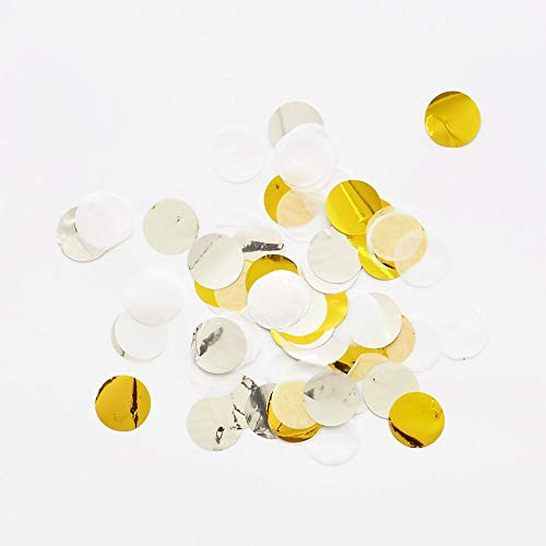 Meri Meri Metallic Party Confetti - Pack of 25mm Round Confetti in 3 Colors - Luxury Tissue Confetti