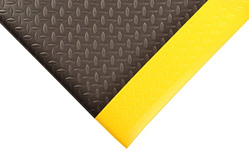 Notrax 419 Diamond Sof-Tred W/Dyna-Shield Anti-fatigue Safety Mat, for Home or Business 2' X 6' Black/Yellow