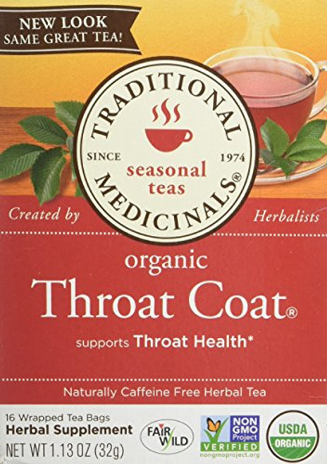 Traditional Medicinals Organic Throat Coat Tea Bags, 16 Count Traditional Medicinals Organic Throat Coat Tea Bags, 16 Count