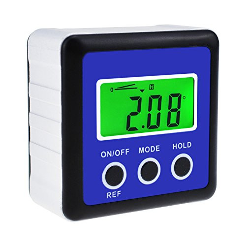 Gain Express Digital Protractor Angle Finder Gauge with Magnetic Base, Bevel Box Inclinometer Level Meter, Mini Pocket Cube Size, Carpentry,Building Masonry,Construction