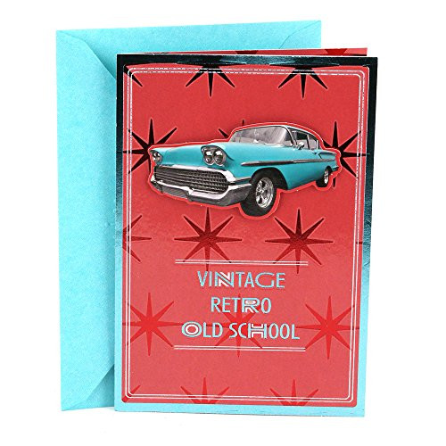 Hallmark Birthday Greeting Card for Him (Vintage Car)
