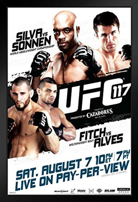 Pyramid America Official UFC 117 Anderson Silva vs Chael Sonnen Sports Black Wood Framed Art Poster 14x20 Pyramid America Official UFC 117 Anderson Silva vs Chael Sonnen Sports Black Wood Framed Art Poster 14x20