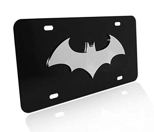 Elektroplate Batman Bat Stainless Steel 3D Black License Plate