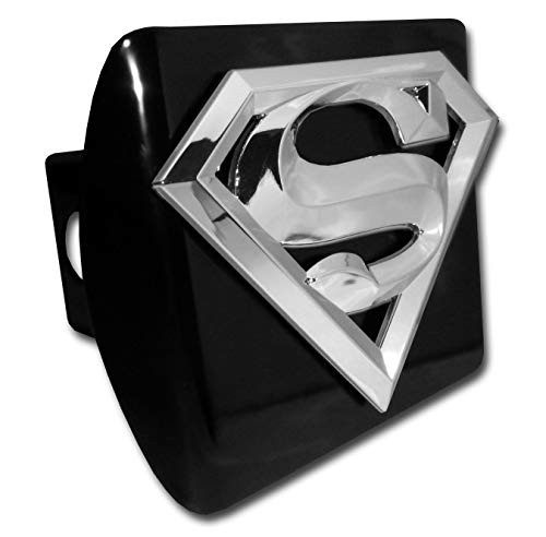 Elektroplate Superman Chrome and Black All Metal Hitch Cover Elektroplate Superman Chrome and Black All Metal Hitch Cover