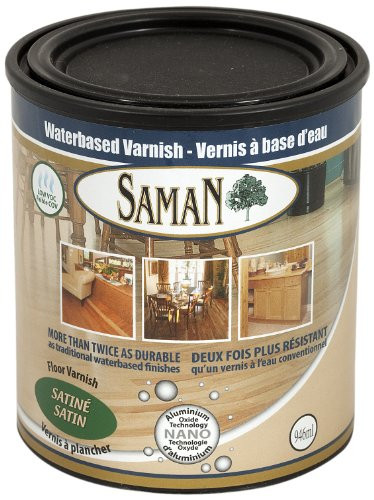 SamaN 160-031-1L 1-Quart Interior Water Based Satin Varnish with Aluminum oxide
