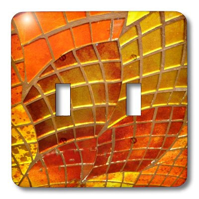 3dRose LLC lsp_100774_2 Old Pottery in Orange N Yellow Double Toggle Switch