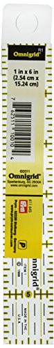 Omnigrid R1 1 6-Inch Ruler, 1" x 6", Yellow