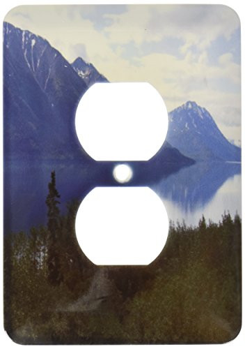 3dRose lsp_65230_6 On The Lake In Alaska Photograph 2 Plug Outlet Cover