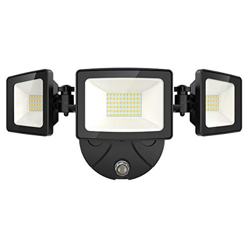 Onforu 50W LED Dusk to Dawn Security Lights, 5000LM Exterior Flood Lights, IP65 Waterproof Outdoor 3 Adjustable Heads Security Lights Fixture, 5000K Daylight White Floodlights for Garage, Patio, Yard Onforu 50W LED Dusk to Dawn Security Lights, 5000LM Exterior Flood Lights, IP65 Waterproof Outdoor 3 Adjustable Heads Security Lights Fixture, 5000K Daylight White Floodlights for Garage, Patio, Yard