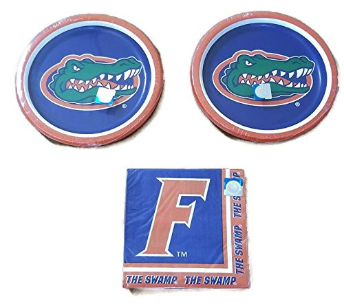 Florida Gators Party Bundle 9" Plates (16) Napkins (20)