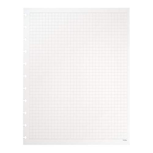 TUL Custom Note-Taking System Discbound Refill Pages, 8.5" x 11", Letter Size, Graph Ruled, 100 Pages (50 Sheets), White