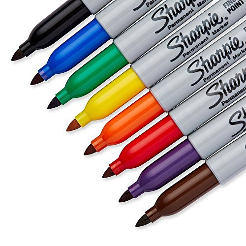 Sharpie Permanent Markers Fine Point Assorted Colors 8.00 ct, 1 pack