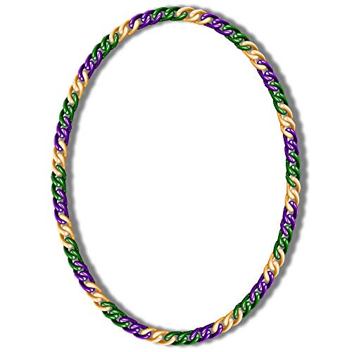 Windy City Novelties Jumbo 36" Chain Necklace Party Favors (Purple/Green/Gold) Mardi Gras Party Favor