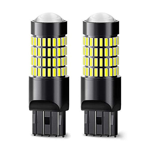 7440 LED Bulb 1400 Lumens 102-SMD 4014 LED Chipsets 7443 7441 7444 992 W21W Xenon White Extremely Bright LED Bulbs with Projector for Backup Reverse Lights,Tail Brake Lights (Pack of 2)