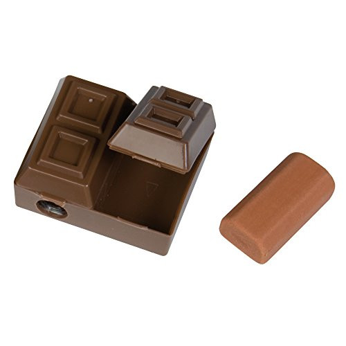 Raymond Geddes Chocolate Bar Sharpener with Scented Eraser 24/Bag Pencil Sharpner (70469)