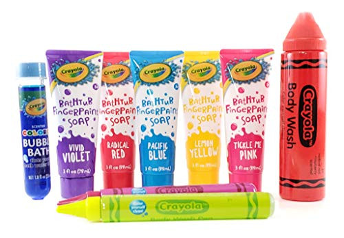 Crayola Bath Time Bundle - 9 Items: Bubble Bath, Bathtub Fingerpaint Soap, Jumbo Wash Pens, and Body Wash Crayola Bath Time Bundle - 9 Items: Bubble Bath, Bathtub Fingerpaint Soap, Jumbo Wash Pens, and Body Wash