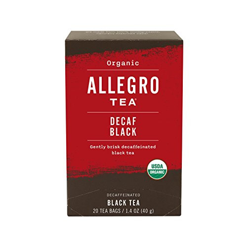 Allegro Tea Organic Decaf Black Tea Bags, 20 Count