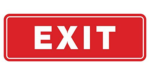Standard EXIT Sign -Red - Large