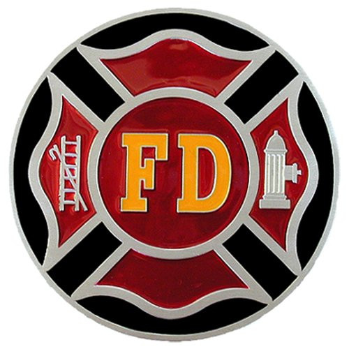 Siskiyou Gifts Firefighter Enameled Metal Hitch Cover