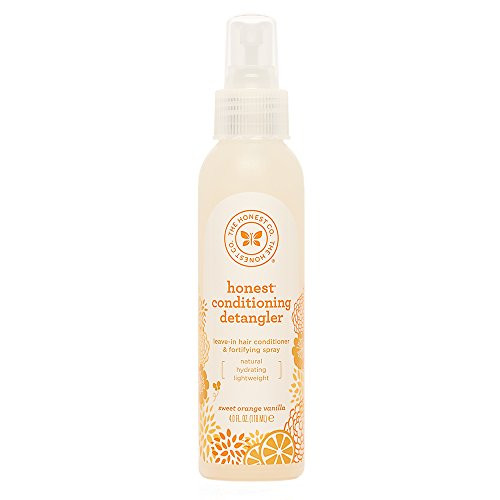 The Honest Company Sweet Orange Vanilla Conditioning Detangler Spray | Lightweight Leave-in Conditioner & Fortifying Spray | Paraben & Synthetic Fragrance Free | Plant-Based | VEGAN | 4 fl. oz.