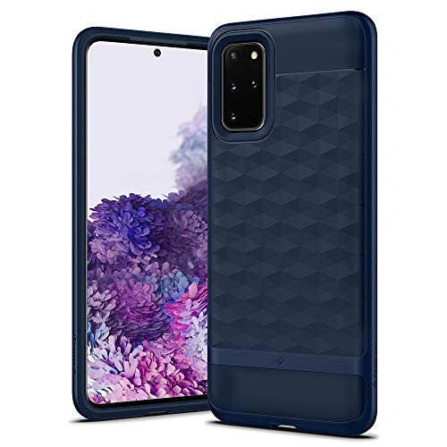 Caseology Parallax for Samsung Galaxy S20 Plus Case (2020) - 3D Pattern and Design - Midnight Blue
