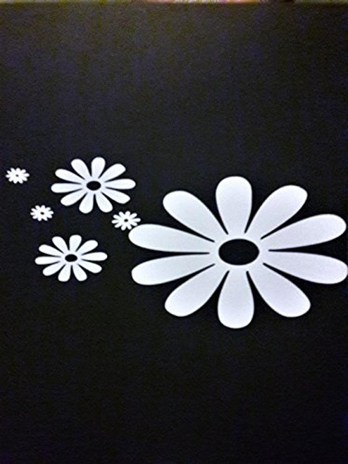 Chase Grace Studio Daisy Flower Hippie Free Spirit Vinyl Decal Sticker|White|Cars Trucks Vans SUV Laptops Wall Art|7.5" X 4"|CGS786 Chase Grace Studio Daisy Flower Hippie Free Spirit Vinyl Decal Sticker|White|Cars Trucks Vans SUV Laptops Wall Art|7.5" X 4"|CGS786