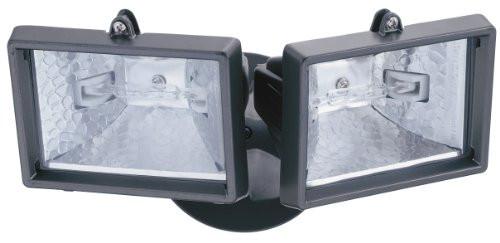 Lithonia Lighting OFTM 300Q 120 LP BZ M6 Mini Twin-Head Flood Light 150-Watt Double Ended Quartz Halogen Lamps, Black Bronze