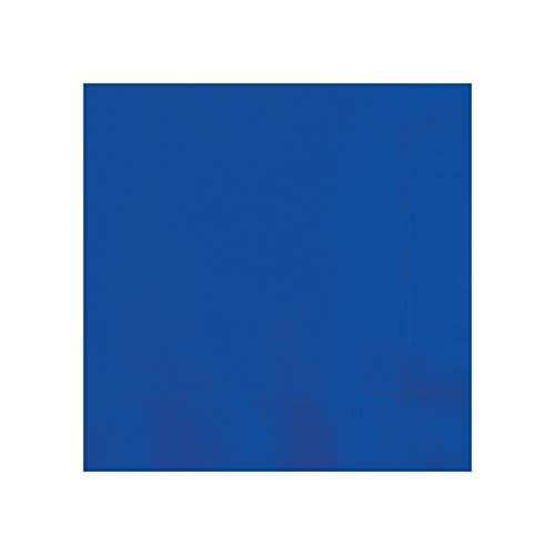 Creative Converting 803147B 50 Count Touch of Color Beverage Napkins, Any, Cobalt