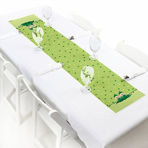 Big Dot of Happiness Twins Two Peas in a Pod - Petite Baby Shower or Birthday Party Paper Table Runner - 12 x 60 inches Big Dot of Happiness Twins Two Peas in a Pod - Petite Baby Shower or Birthday Party Paper Table Runner - 12 x 60 inches