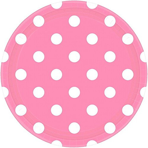 New Pink Dots Round Plates | 8 Ct. | 9"