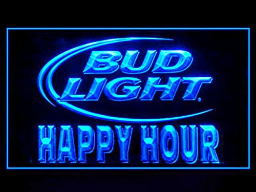Lamazo Bud Light Beer Happy Hour Drink Led Light Sign