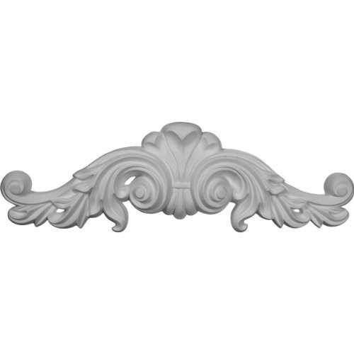 Ekena Millwork ONL23X07X01SC 23 1/2-Inch W X 7 1/4-Inch H X 1 7/8-Inch P Scroll Center Onlay