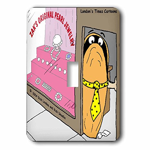 3dRose lsp_2434_1 Oyster Runs Pearl Jewelry Shop Single Toggle Switch