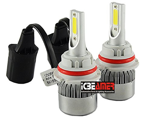 ICBEAMER 9007 HB5 12V 36W LED COB Super White 6000K Fit High Low Dual Beam Headlight Replace Halogen Light Bulbs