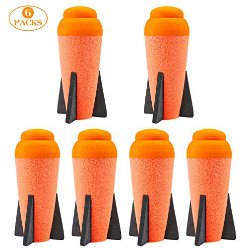 Aevdor Mega Missile Refill for Nerf N-Strike Elite Series, 6 Packs