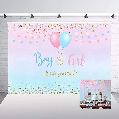 Boy or Girl Gender Reveal Backdrop Blue Pink Dots Balloon Photography Background 7x5ft Vinyl Gender Reveal Baby Shower Party Banner Backdrops W-1860 Boy or Girl Gender Reveal Backdrop Blue Pink Dots Balloon Photography Background 7x5ft Vinyl Gender Reveal Baby Shower Party Banner Backdrops W-1860
