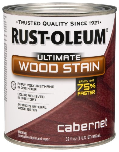 Rust-Oleum 260161 Ultimate Wood Stain, Quart, Cabernet