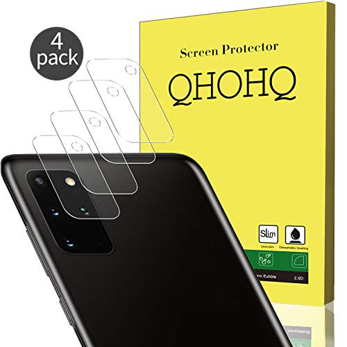 QHOHQ [3 Pack] Camera Lens Protector for Samsung Galaxy S20 Plus/S20+ 5G, Tempered Glass Ultra Thin High Definition Anti-Scratch Screen Protector (Clear)