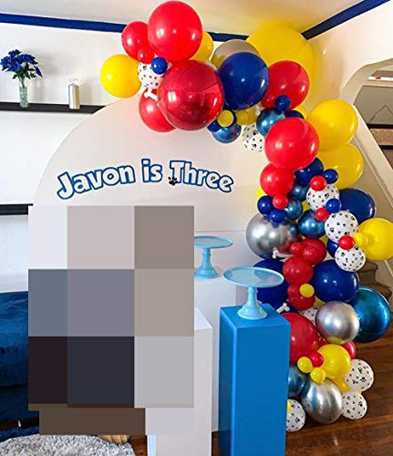 100Pcs Balloon Garland & Arch Kit for Paw Party-100pcs Latex Balloons, 16 Feets Arch Balloon Decorating Strip, Glue Dots, Tying Tool for Paw Patrol Party Dog Birthday Party Decorations
