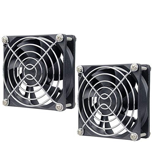 GDSTIME 2 Pack 80mm x 80mm x 25mm 12V DC Brushless Cooling Fan