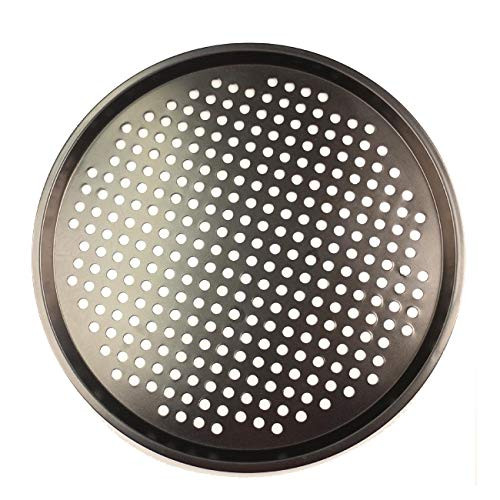 Pizza Pans With Holes 12 Inch Pizza Pan Dishwasher Safe Perfect Results Premium Non-Stick Bakeware Pizza Crisper Pans (1 set)
