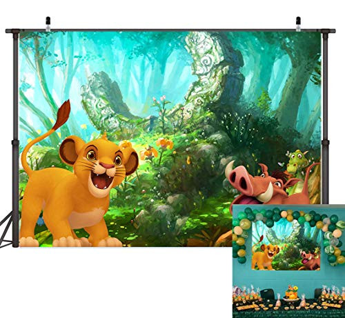 TJ Cartoon Lion King Jungle Safari Theme Photography Backdrops Forest Animal Kids Baby Shower First Birthday Party Decoration Photo Background Boy Cake Table Studio Booth Prpos Banner 7x5ft Vinyl TJ Cartoon Lion King Jungle Safari Theme Photography Backdrops Forest Animal Kids Baby Shower First Birthday Party Decoration Photo Background Boy Cake Table Studio Booth Prpos Banner 7x5ft Vinyl