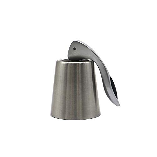 Stainless Steel Wine Stoppers? Wine Stopper with Silicone, Suit for Red & White Wines, Reusable Vacuum Rubber Sealer?Bottle Sealer Keeps Wine Fresh Best Gift(Silver)