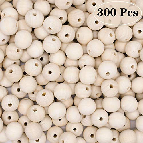 Wood Beads Planet1 300pcs 20mm Natural Round Wooden Beads Unfinished Wooden Spacer Beads for Making Decorations and DIY Crafts Wood Beads Planet1 300pcs 20mm Natural Round Wooden Beads Unfinished Wooden Spacer Beads for Making Decorations and DIY Crafts