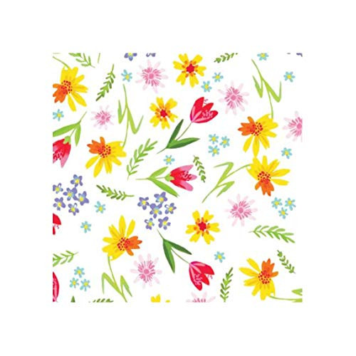 Easter Party Napkins Easter Table Decor Paper Napkins Disposable Rainbow Easter Napkins Floral Napkins 6.5" x 6.5" Pk 40