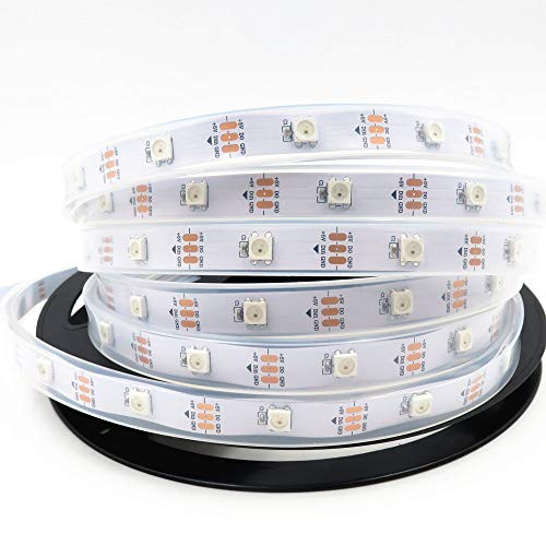 16.4ft 5V WS2812B Individually Addressable LED Strip Light 5050 RGB SMD 150 Pixels Dream Color Waterproof IP67 (Whitepcb-5m150leds-IP67) 16.4ft 5V WS2812B Individually Addressable LED Strip Light 5050 RGB SMD 150 Pixels Dream Color Waterproof IP67 (Whitepcb-5m150leds-IP67)