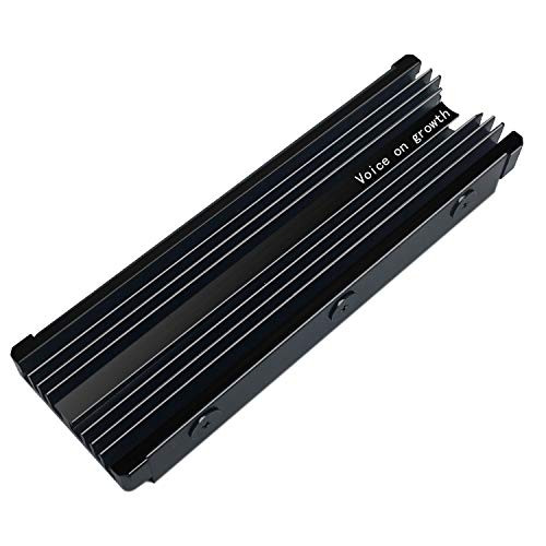 NVMe M.2 Aluminum Heatsink Cooler for 2280 M2 SSD Heat Sink with Silicone Thermal Pad (Black)