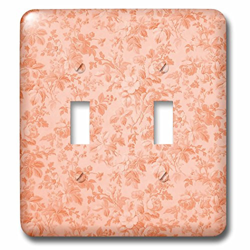 3dRose lsp_195711_2 Peach Flowers Double Toggle Switch